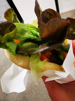 Vegan burger at Arepa's Factory in Brussels