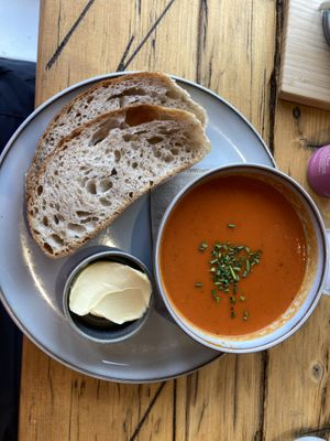 Tomato soupp  at Jessie's  in Pitlochry