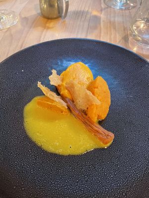 Carrot and apricot (first main)  at La Table de Colette in Paris