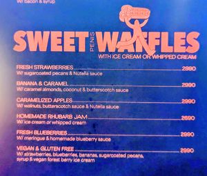 Menu at The Icelandic Phallological Museum Cafe in Reykjavik