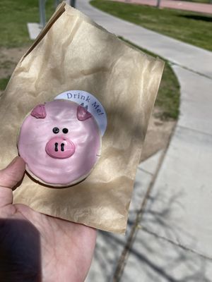 Cute pig cookie   at Drink Me! Tea & Treats in Tempe
