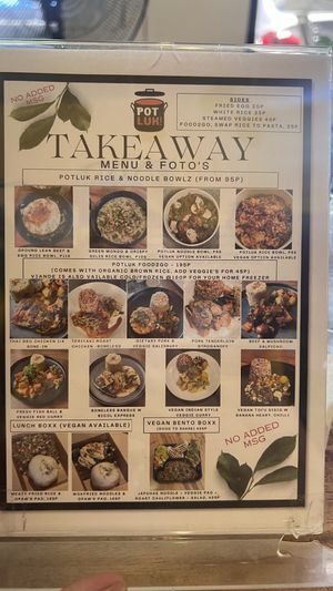 Menu 1  at POTLUK Pantry & Tasting Room in Cebu