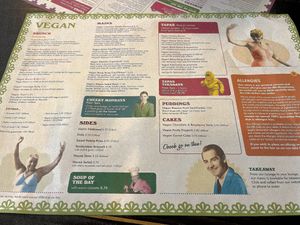 Vegan menu  at Bordo Lounge in Carlisle