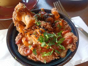 Vegan bang bang cauliflower (tapas size) at Bordo Lounge in Carlisle