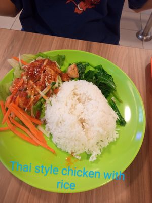 A bit spicy but Thai style that's expected at Shu Vegetarian 蔬方斋 - Yishun in North Singapore