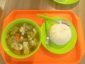 Seaweed beancurd soup with steamed rice (add on) at Shu Vegetarian 蔬方斋 - Yishun in North Singapore