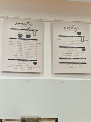 Items with v are vegan at Sisters Kurtoš in Zagreb