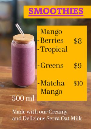 Vegan Smoothies. at The Others Cafe in Christchurch