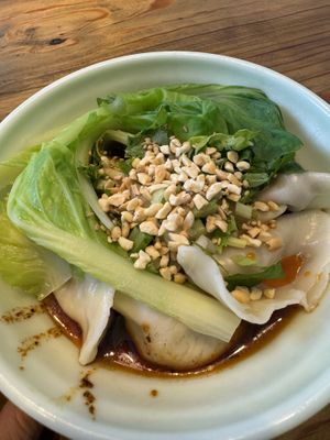 Dumplings, was ok   at Su Shan Mian - 素山面素食 - 文殊院店 in Chengdu