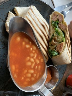 Vegan breakfast burrito  at Maggie Mays - Botanic in Belfast