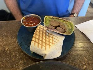 breakfast burrito  at Maggie Mays - Botanic in Belfast