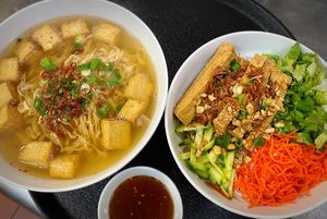 Tofu Pho & Tofu Saladd  at Gia Dinh Pho and Vietnamese Cuisine in Anchorage