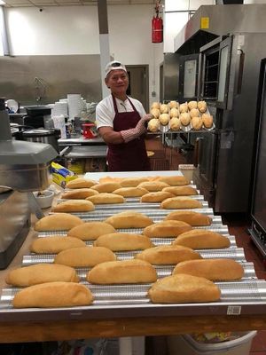 Homemade bread for bahn mi (you can as for one made vegan with tofu)  at Gia Dinh Pho and Vietnamese Cuisine in Anchorage