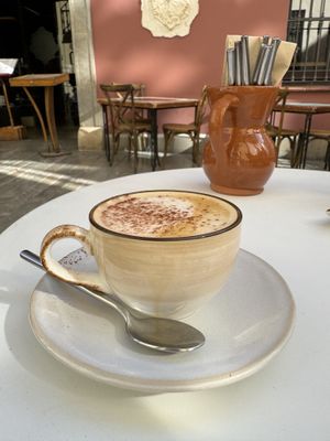 Cappuccino with oat milk  at Mi Cafetico in Malaga