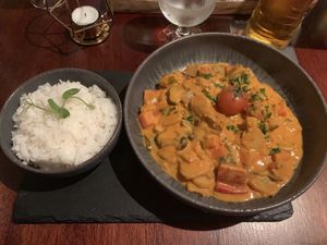 Wild Mushroom & Chestnut Stroganoff  at Frawley's Restaurant at The White House in Cork
