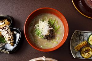 Pork bone ramen that does not use pork at Ryotei Nicho - 料亭 二蝶 in Takamatsu