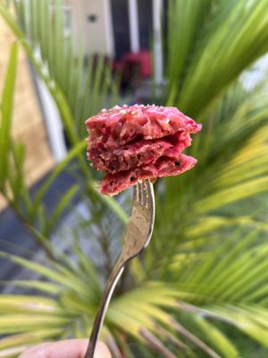 Dragon fruit pancake 🐲  at O Baba Vegan in Denpasar