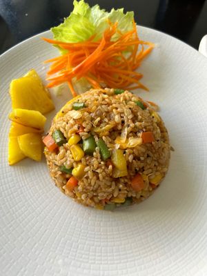 Nasi goreng Nana’s. Delicious nasi goreng with pineappel. at O Baba Vegan in Denpasar