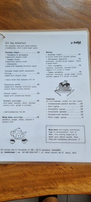  at O Baba Vegan in Denpasar