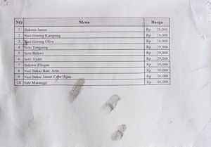 Menu at Ellegan Cafe Express in Tangerang