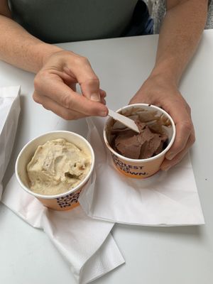 Apfelstrudel and Snickers ice creams  at From Julia in Salzburg
