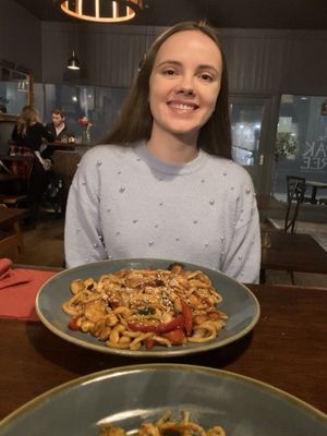 My non-vegan friend loved her teriyaki noodles!  at The OakTree in Leigh-on-sea