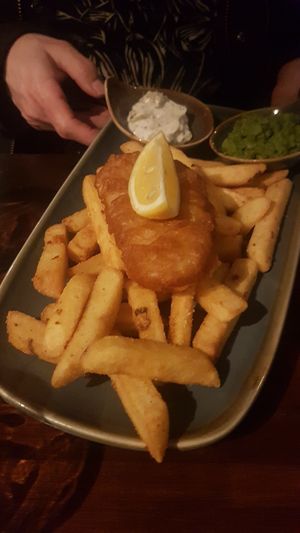 Fish chips at The OakTree in Leigh-on-sea