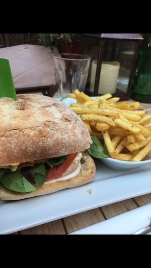 Vegan “chicken” burger  at The OakTree in Leigh-on-sea