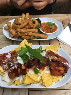 Nachos and Satay dippers- old menu  at The OakTree in Leigh-on-sea