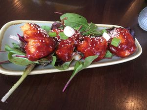 Cauliflower poppers in bbq sauce at The OakTree in Leigh-on-sea