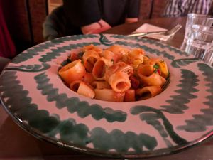 Arrabiata pasta at Settebello Ristorante in Madrid