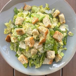 Caesar Salad- romaine hearts, spicy croutons and house-made vegan Caesar dressing at Jackson's Bistro in Tampa