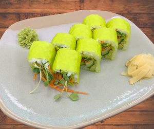Garden Roll- asparagus, daikon sprout, carrot, cucumber and avocado wrapped in soy paper at Jackson's Bistro in Tampa