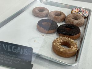 vegan options  at Maverick's Donut Company in Edmonton