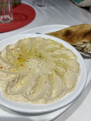 Houmous   at Sunshine Restaurant in Newcastle Upon Tyne