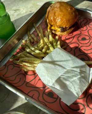 Cheeseburger vegan  at Burgare Bar in San Francisco