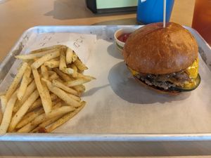 Cheese burger at Burgare Bar in San Francisco