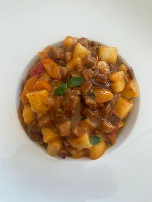 Porcini gnochi at GRASS in Ibiza