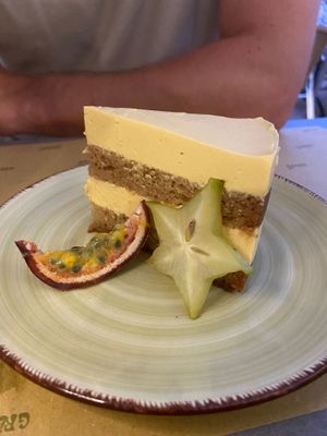 Passionfruit cake at GRASS in Ibiza