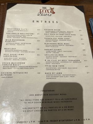   at Foxes Bistro in Borrego Springs