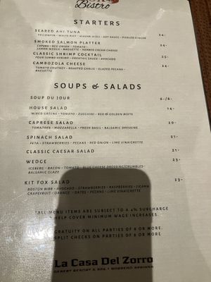   at Foxes Bistro in Borrego Springs