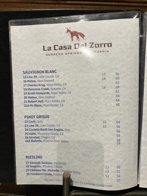   at Foxes Bistro in Borrego Springs