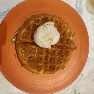 Vegan biscoff waffle at Heavenly Desserts - Kingsbury in North West London