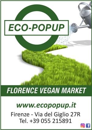 New FOOD AREA IN UPPER FLOOR
This is the first Vegan mini-market of Florence!
Vegan food, gluten free, beverage, raw food, snacks, cosmetics
 at Eco Popup in Florence