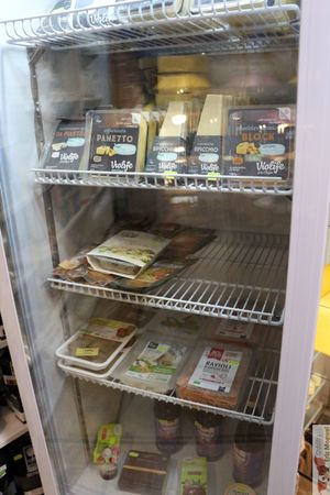 Violife vegan cheese at Eco Popup in Florence