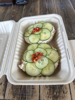 Sunshine vegan  at Bageltopia in Berkeley