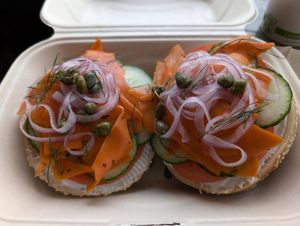 Veganova at Bageltopia in Berkeley