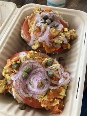 Veganova scramble   at Bageltopia in Berkeley