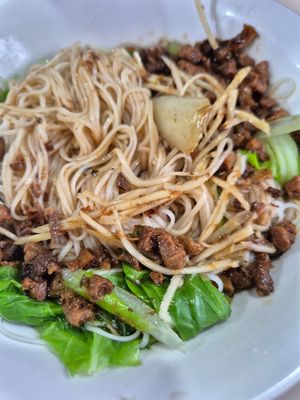Dry mee sua at  Dīngxiāng Dòuhuā Sùshí Shuǐjiǎo -丁香豆花素食水餃 in New Taipei City