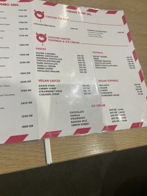 English vegan choices  at Loo Koo Mas in Reykjavik